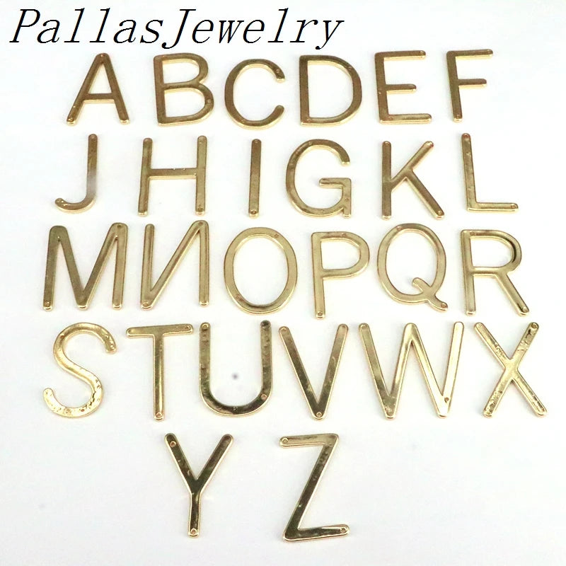 10Pcs A-Z Name Necklace Pendant Capital Letter Jewelry Making