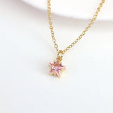 10Pcs Mixed CZ Star Shape Pendant Necklace/Charm