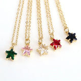 10Pcs Mixed CZ Star Shape Pendant Necklace/Charm