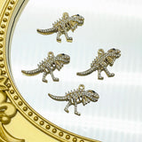 10Pcs Dino Skeleton Charms Rhinestone Pendant DIY Jewelry Making