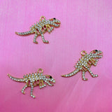 10Pcs Dino Skeleton Charms Rhinestone Pendant DIY Jewelry Making