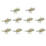 10Pcs Dino Skeleton Charms Rhinestone Pendant DIY Jewelry Making