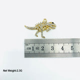 10Pcs Dino Skeleton Charms Rhinestone Pendant DIY Jewelry Making