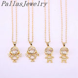 10Pcs CZ Necklace Charm Sparkling Clear Cubic Zirconia Charms Pendant
