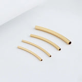 10Pcs Curved Hole Tube Spacer Beads for Jewelry Making