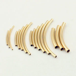 10Pcs Curved Hole Tube Spacer Beads for Jewelry Making