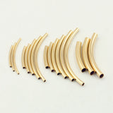 10Pcs Curved Hole Tube Spacer Beads for Jewelry Making