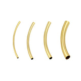 10Pcs Curved Hole Tube Spacer Beads for Jewelry Making