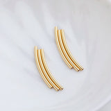 10Pcs Curved Hole Tube Spacer Beads for Jewelry Making