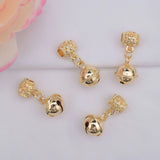 10Pcs Plated Bell Pendant Charms for Jewelry Making DIY Supplies