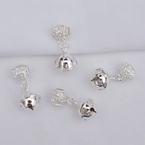 10Pcs Plated Bell Pendant Charms for Jewelry Making DIY Supplies