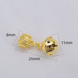 10Pcs Plated Bell Pendant Charms for Jewelry Making DIY Supplies