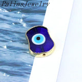 10Pcs Lucky Eye Charms Spacer Beads Lampwork Eyes DIY