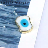 10Pcs Lucky Eye Charms Spacer Beads Lampwork Eyes DIY