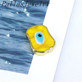 10Pcs Lucky Eye Charms Spacer Beads Lampwork Eyes DIY