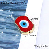 10Pcs Lucky Eye Charms Spacer Beads Lampwork Eyes DIY