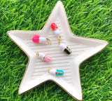10Pcs Plated Mini Luck Charm Brass Enamel Necklace Pendant