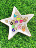 10Pcs Plated Mini Luck Charm Brass Enamel Necklace Pendant