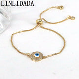 10Pcs Plated Multicolor Eye Bracelets for Women