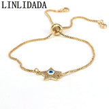 10Pcs Plated Multicolor Eye Bracelets for Women