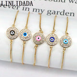 10Pcs Plated Multicolor Eye Bracelets for Women