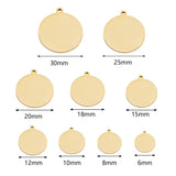 10Pcs Stainless Steel Charms Round Disc Pendant Blank DIY Jewelry Making