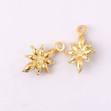 10Pcs Crystal Flower Charms DIY Accessory Pendants for Jewelry Making