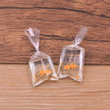 10Pcs Goldfish Resin Charms Ocean Fish Water Bag Pendants for Jewelry Making