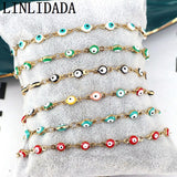 10Pcs Eye Bracelet Link Chain Adjustable Brass Jewelry Gift for Female