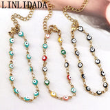 10Pcs Eye Bracelet Link Chain Adjustable Brass Jewelry Gift for Female