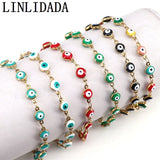10Pcs Eye Bracelet Link Chain Adjustable Brass Jewelry Gift for Female