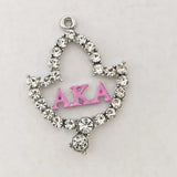 10Pcs Greek Sorority Pink Green Letter Maple Leaf Pearl Charm DIY Jewelry