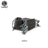 10Pcs Grey Velvet Jewelry Bags Flannel Pouches for Wedding Candy Gift Packing