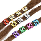 10Pcs Silver Micro Lock Tube Beads for Hair Braids Accessories
