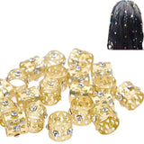 10Pcs Silver Micro Lock Tube Beads for Hair Braids Accessories