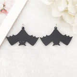 10Pcs Halloween Bat Charms Acrylic Coffin DIY Making
