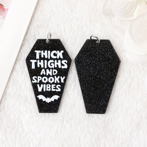 10Pcs Halloween Charms Coffin Thick Thighs Spooky Vibes DIY Making