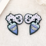 10Pcs Halloween Charms Demon Baphomet Clown Eye Slime for Jewelry Diy