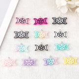 10Pcs Halloween Party Charms Resin Crafts Punk Style Flatback Star Moon Dagger H