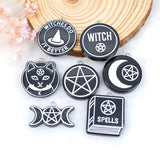 10Pcs Halloween Party Charms Resin Crafts Punk Style Flatback Star Moon Dagger H