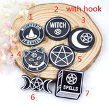 10Pcs Halloween Party Charms Resin Crafts Punk Style Flatback Star Moon Dagger H
