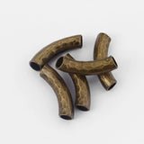 10Pcs Long Tube Spacer Beads for Leather Cord Jewelry Making