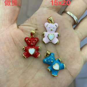 10Pcs Enamel Animal Pendant 3D Jewelry Accessories For Women DIY Earrings