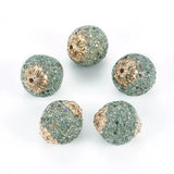 10Pcs Golden Round Beads For Bracelet DIY Jewelry Making