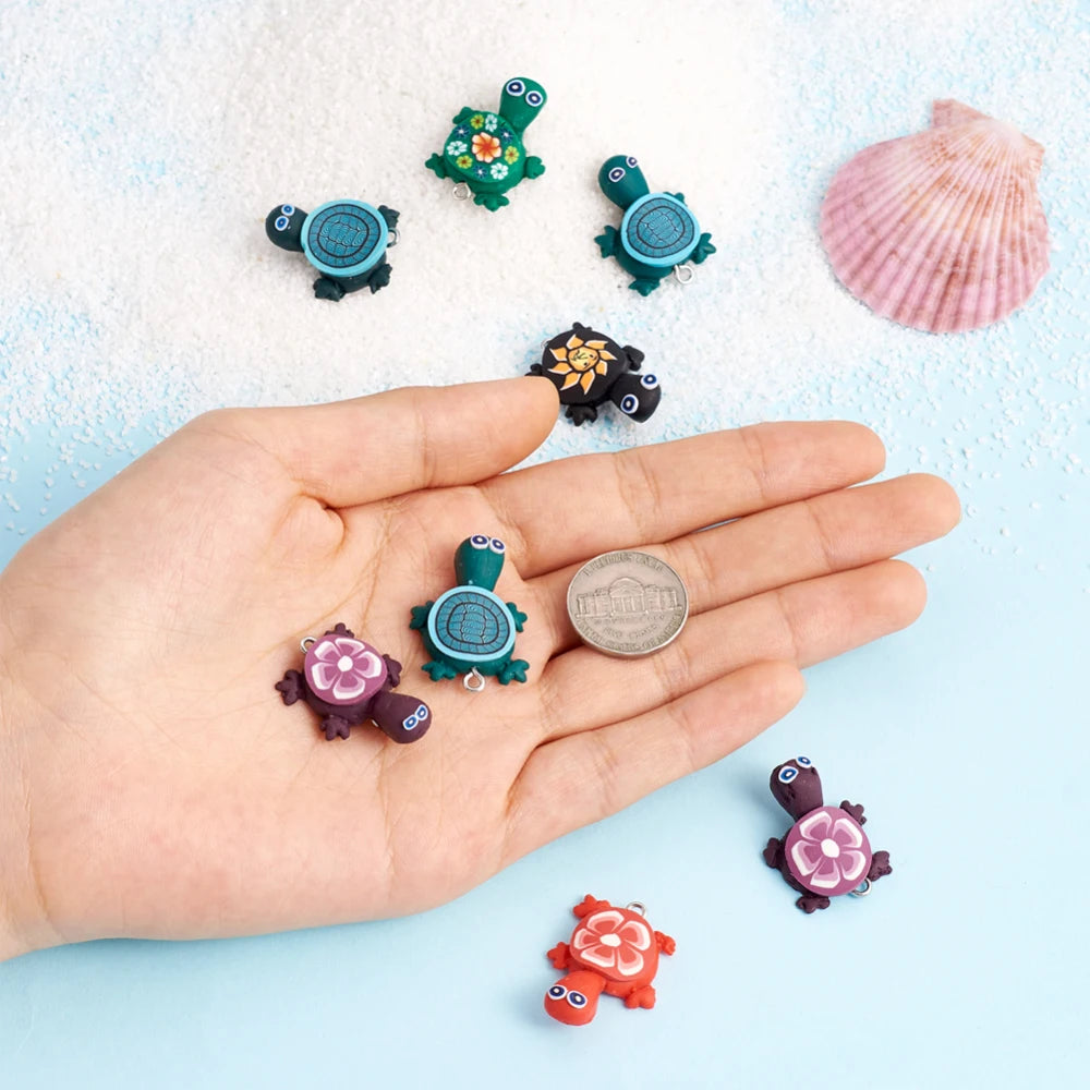 10Pcs Turtle Charms for Jewelry Making
