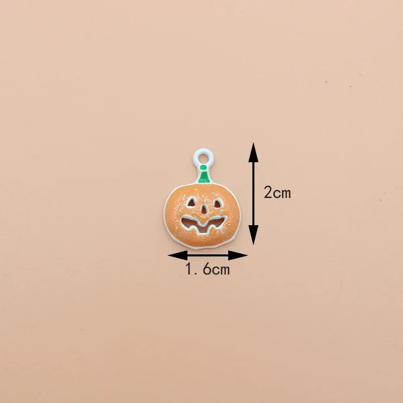 10Pcs Halloween Enamel Charms Beads for Jewelry Making