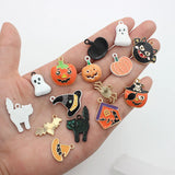10Pcs Halloween Enamel Charms Beads for Jewelry Making