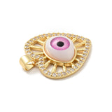 10Pcs Heart Brass CZ Charms For DIY Necklace Earrings