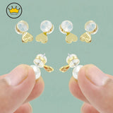 10Pcs Heart Earring Back With DIY Hole Safe Ear Studs Nuts Earings Lifters