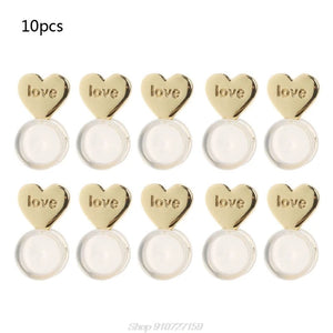 10Pcs Heart Earring Back With DIY Hole Safe Ear Studs Nuts Earings Lifters